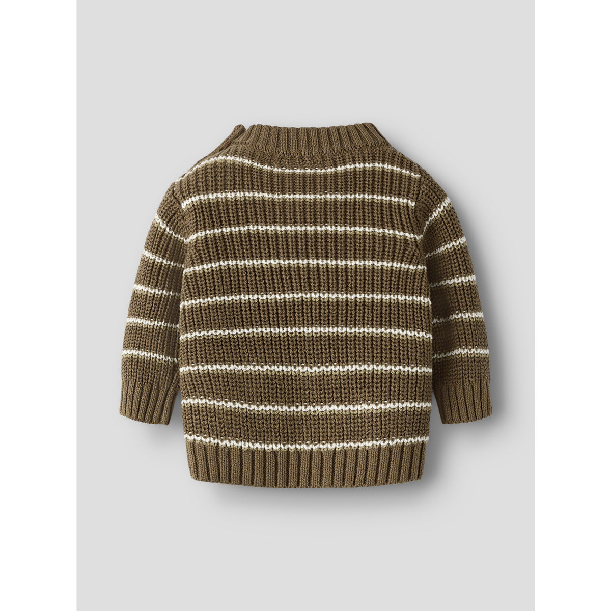 Lil'Atelier Teak Turtledove / Kelp Nbmemlen Rio Ls Knit Stripe Lil