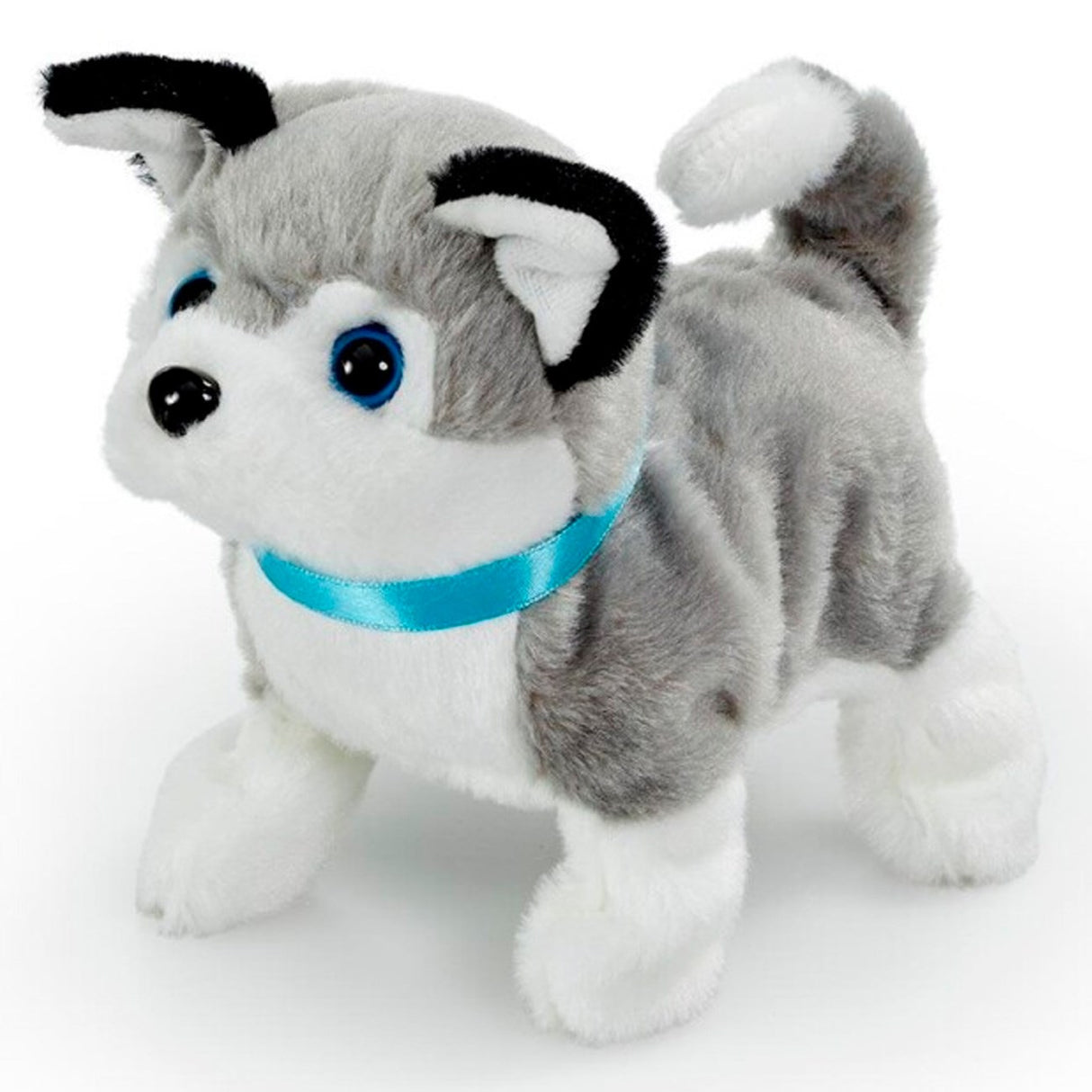 Happy Pets Playful Plush Puppy Grey