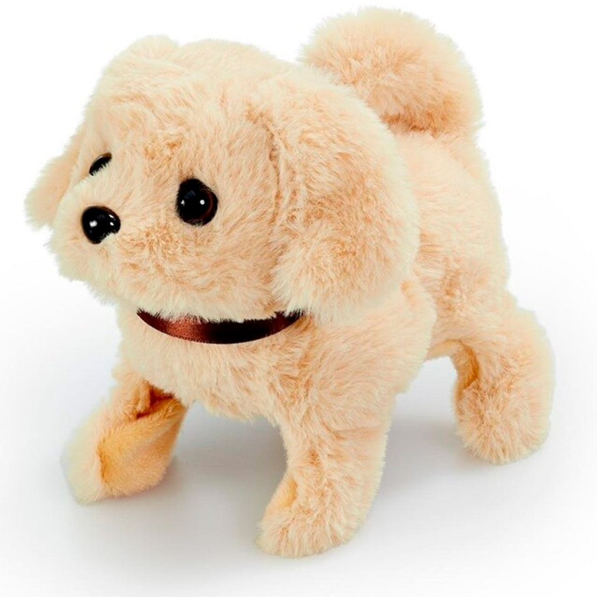 Happy Pets Playful Plush Puppy Beige