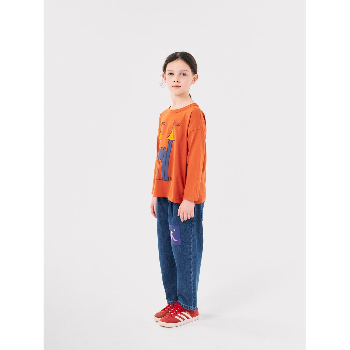 Bobo Choses Orange Faraway Castle LS T-Shirt