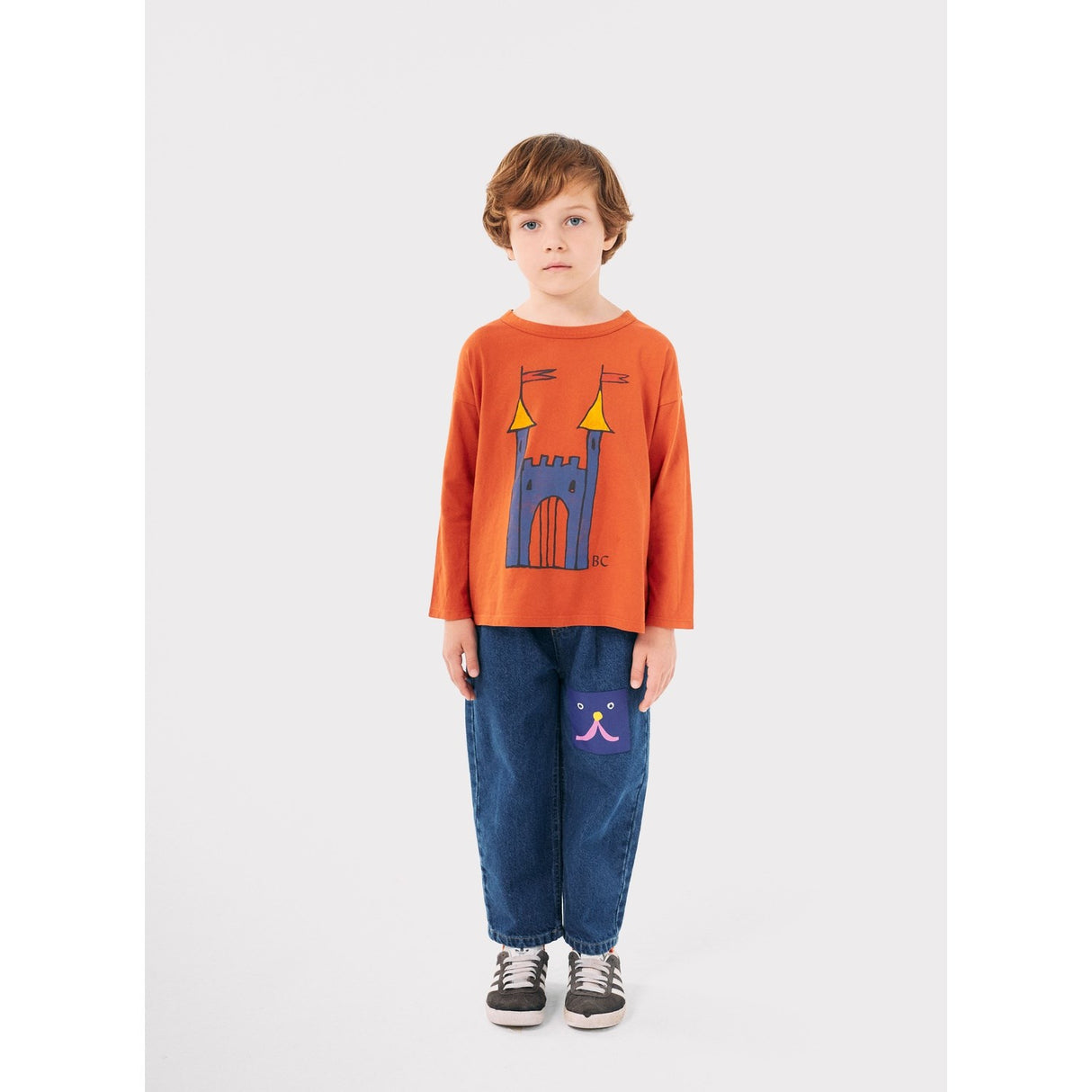 Bobo Choses Orange Faraway Castle LS T-Shirt