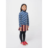 Bobo Choses Midnight Blue All Over Rib Turtle Neck T-shirt