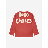 Bobo Choses Burgundy Red Long Sleeve T-shirt