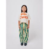 Bobo Choses Dark Green Stripes Straight Pants