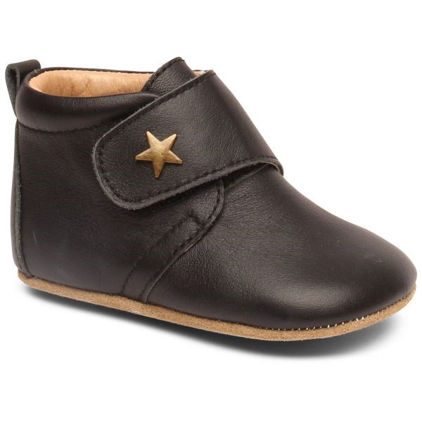 Bisgaard Booties Velcro Star Black