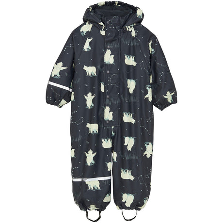 CeLaVi Navy Rain Suit - Aop, m. Fleece lining