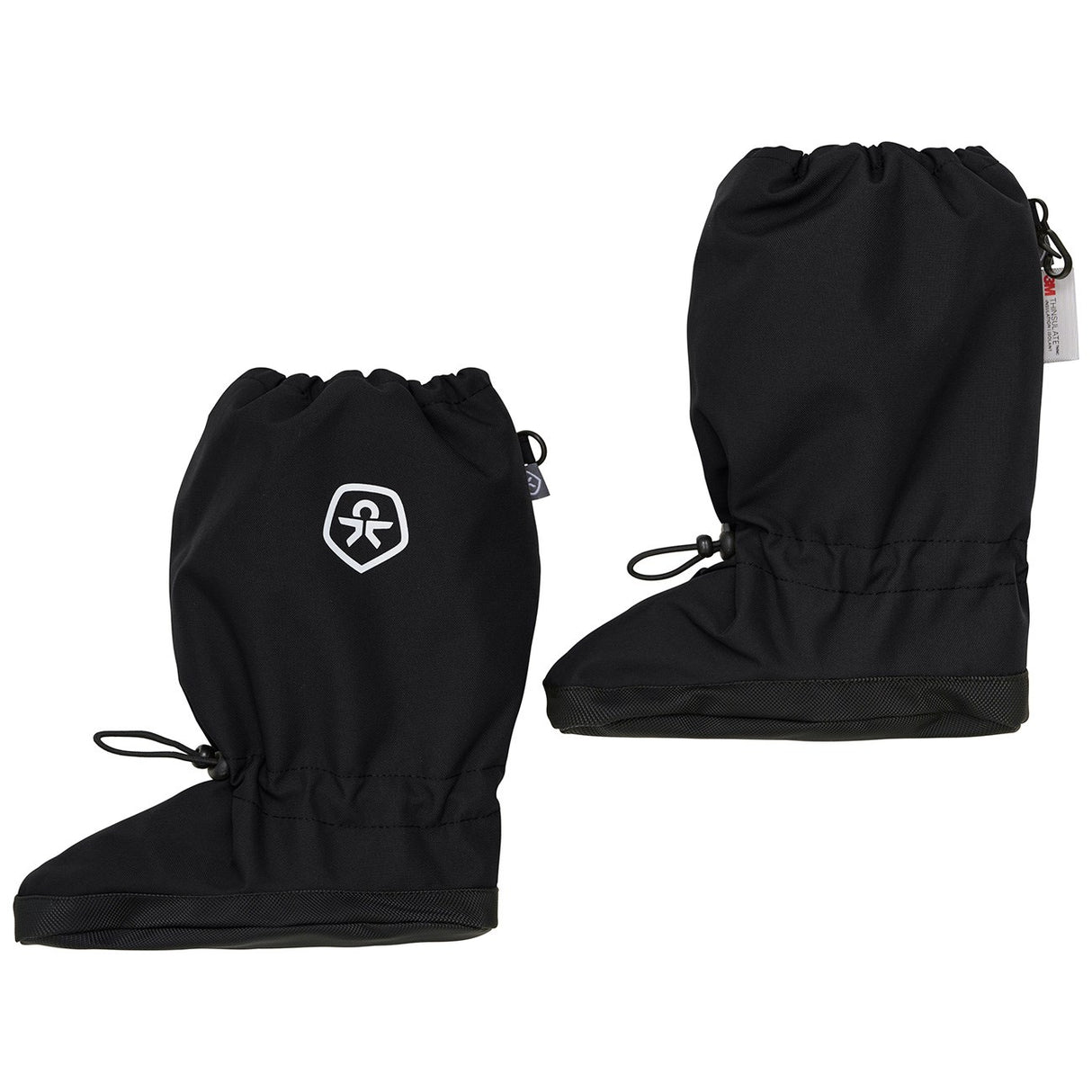 Color Kids Black Booties with Anti Slip