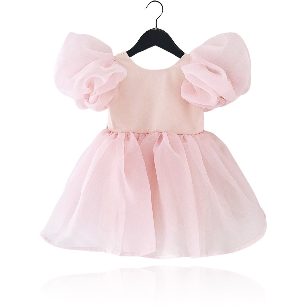 Dolly by Le Petit Tom DollyPink Dolly World V-Back Puff Sleeve Organza Tutu Dress