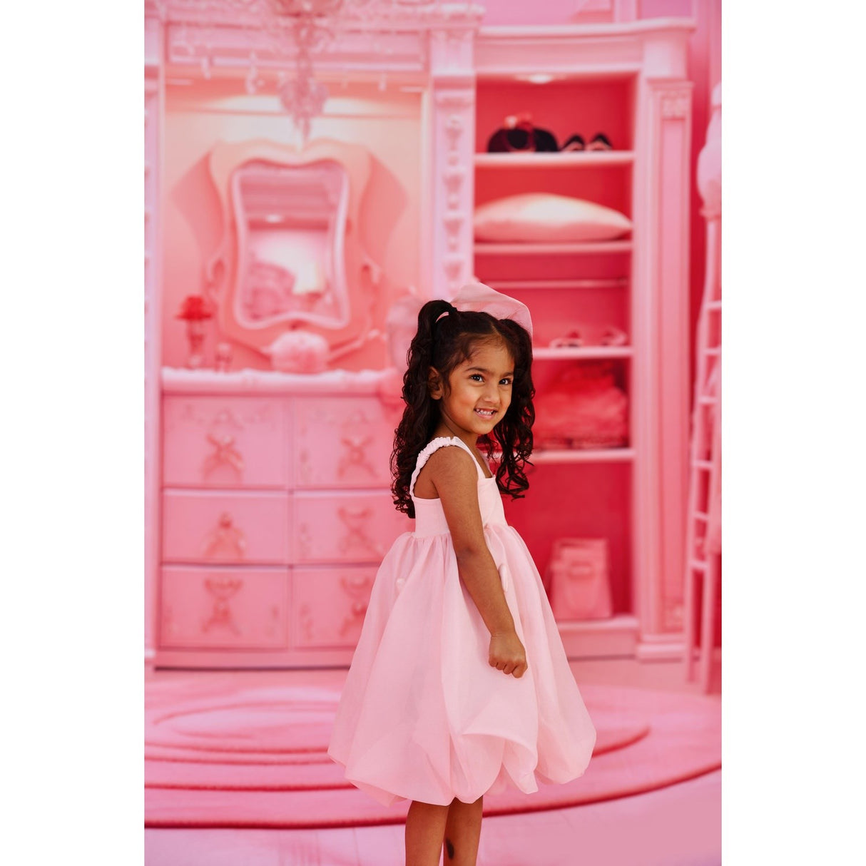 Dolly by Le Petit Tom DollyPink Dolly World Heart Balloon Organza Dress