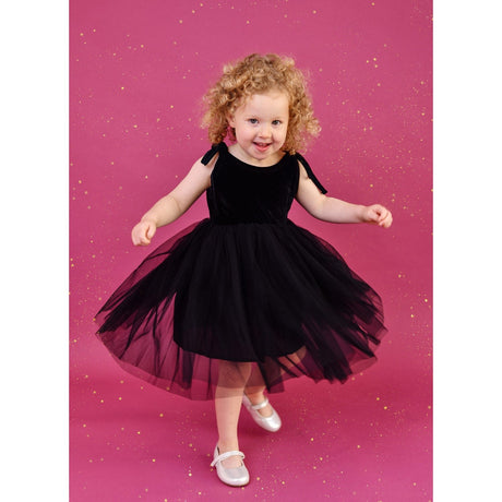 Dolly by Le Petit Tom Black Dolly Universe Velvet Cosmic Strings Tutu Dress