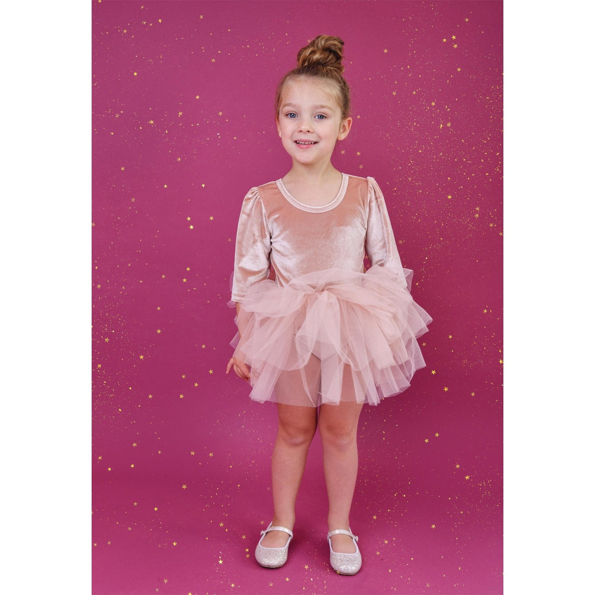 Dolly by Le Petit Tom Pink Dolly Universe Velvet Planet Tutu Dress