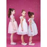 Dolly by Le Petit Tom White Dolly Universe Sequin Glitter Galaxy Tutu Dress