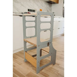 Duck Woodworks Foldable Kitchen Tower w. Slide Grey