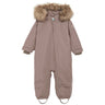 En Fant Pine Bark Baby Snowsuit m. Fake Fur