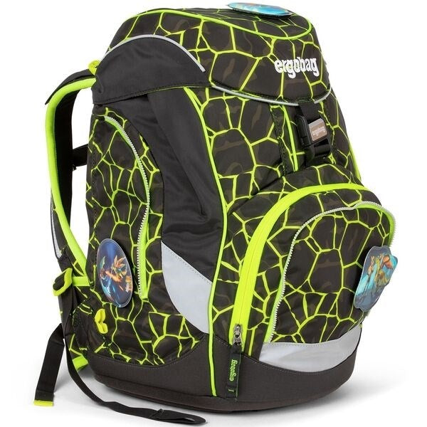 Ergobag Satchel Set Lumi Pack Dragon RideBear Lava Yellow