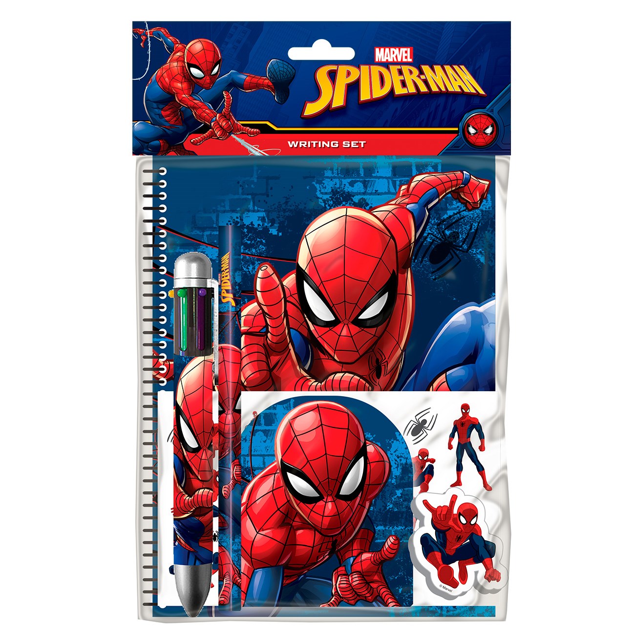 Euromic Spiderman Writing Set with Multi Colored Ballpoint Pen