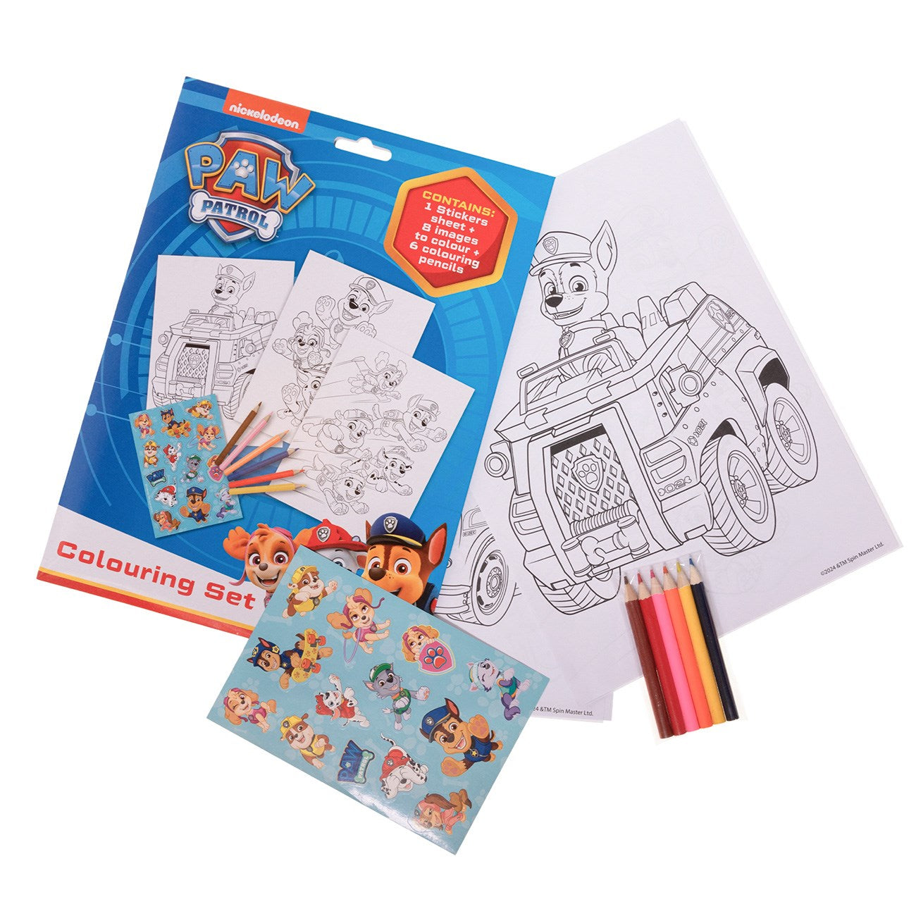 Euromic Paw Patrol Coloring Set with Coloring Pages