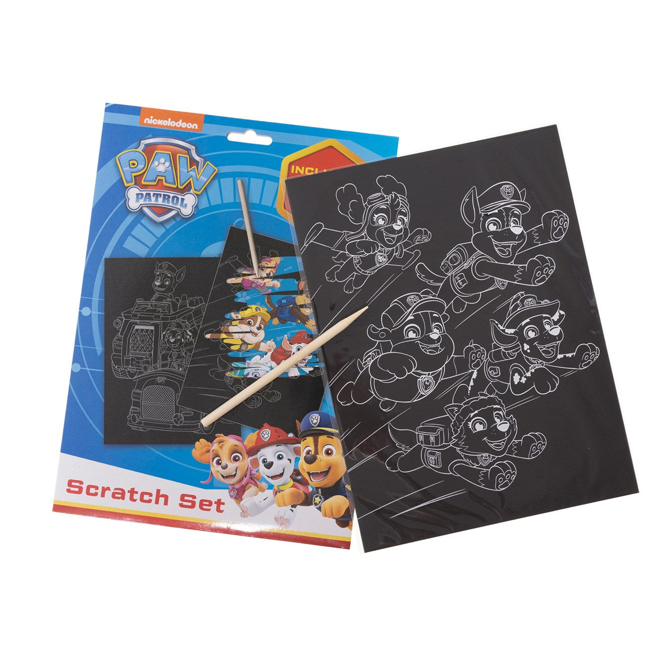 Euromic Paw Patrol Scratch Set with Wooden Pencil