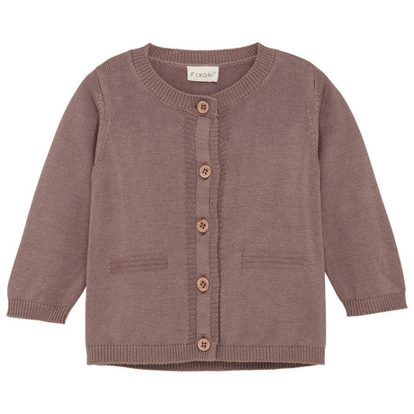 FIXONI Deep Taupe Cardigan Knit