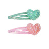 Great Pretenders Boutique Sparkle Heart Bobble Hairclips