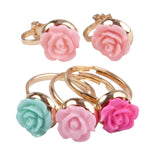 Great Pretenders Boutique Rose Rings & Earring Set