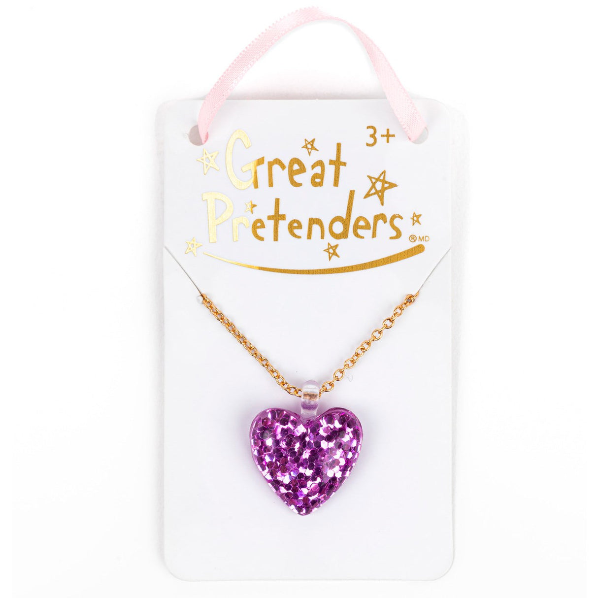 Great Pretenders Boutique Glitter Heart Necklace