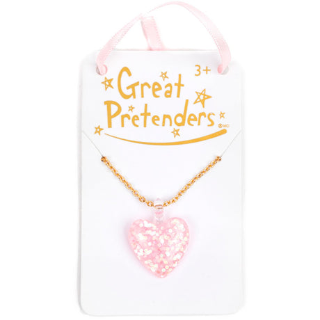 Great Pretenders Boutique Glitter Heart Necklace