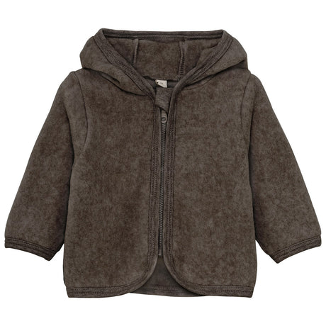 Huttelihut Brown Melange Jacket Ears Cotton Fleece