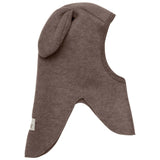 Huttelihut Brown Melange Balaclava Ears Wool Fleece