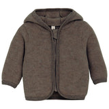 Huttelihut Brown Melange Jacket Ears Wool Fleece