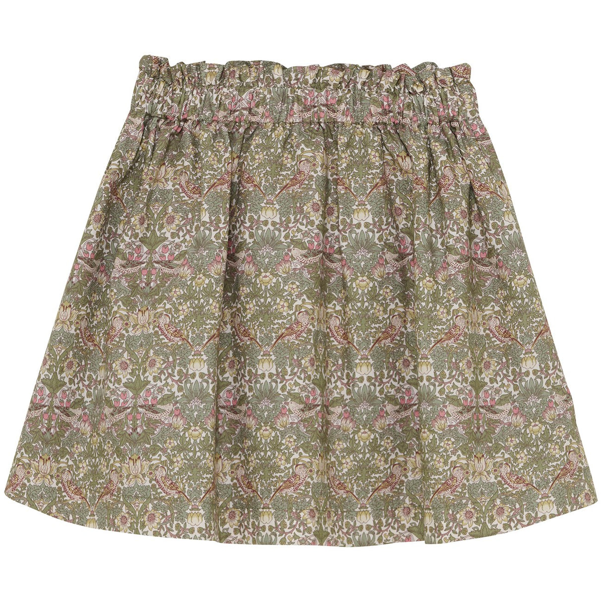 Huttelihut Deep Lichen Green Skirt In Liberty Fabric