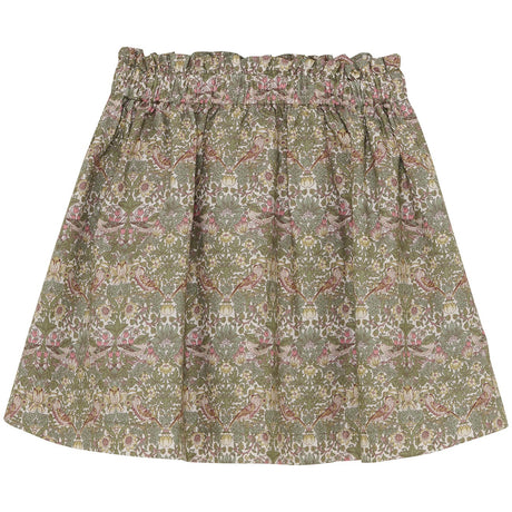 Huttelihut Deep Lichen Green Skirt In Liberty Fabric