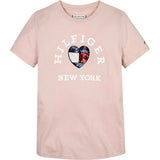 Tommy Hilfiger Sequins Graphic T-Shirt Whimsy Pink