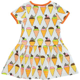 Småfolk Cream Short-Sleeved Dress With Ice Cream 5