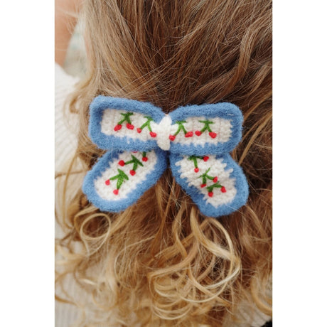 Konges Sløjd Cherry Crochet Bow Clips Cherry