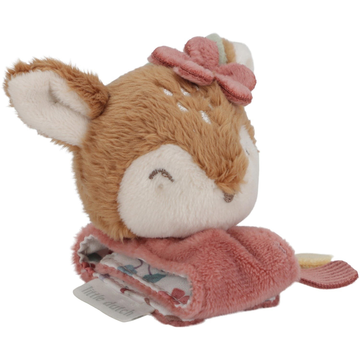 Little Dutch Fairy Garden Pink Wrist Rattle Deer