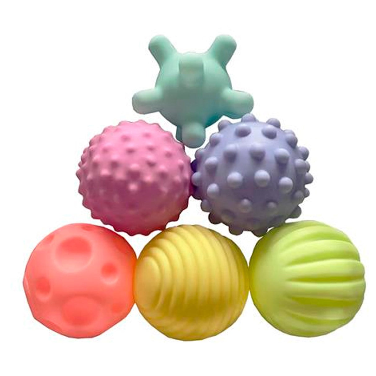 Magni Sensory Balls with Colours and Texture, 6 pcs