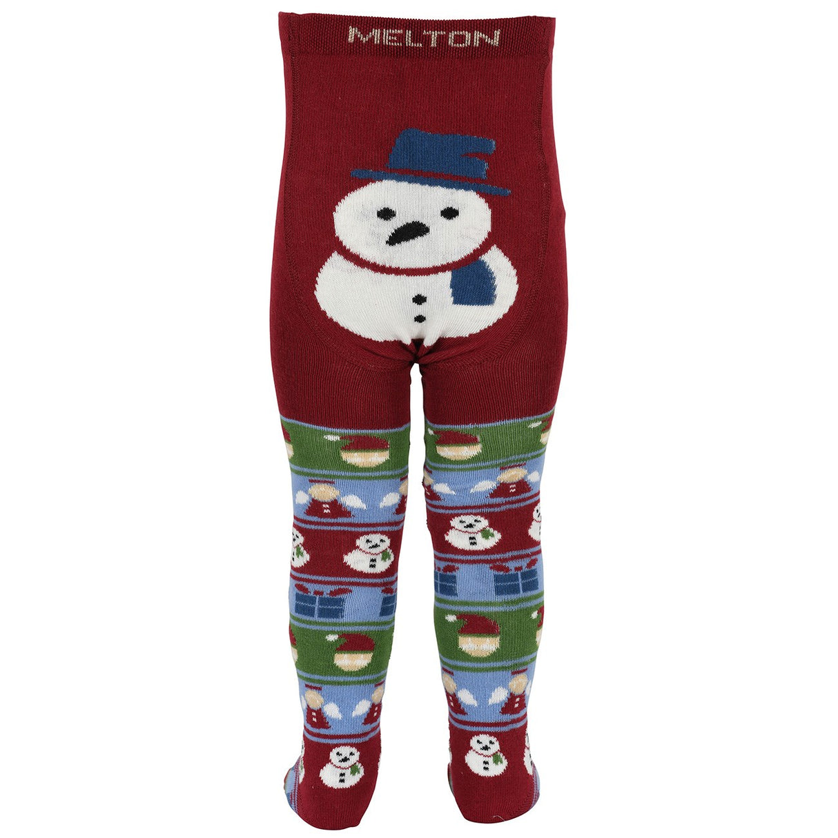 MELTON Sundried Tomato Snowman tights