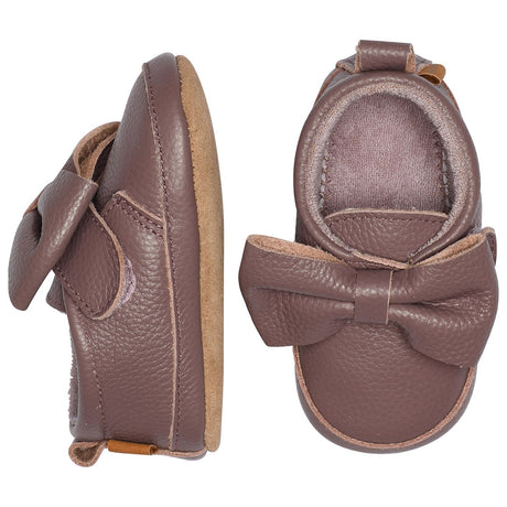 MELTON Elderberry  Bow leather slippers