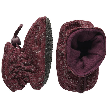 MELTON Bordeaux  Glitter textile slippers