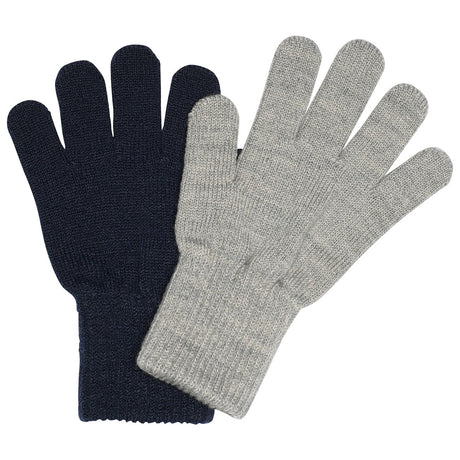 MELTON Mix Light Grey Mel Blue  Comfy gloves 2-pack