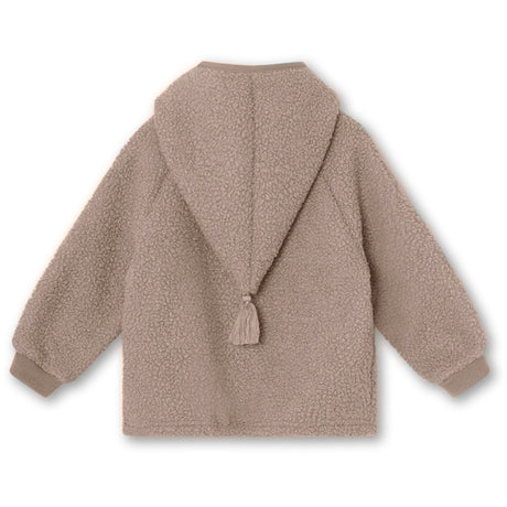 Mini A ture Grey Brown Liff Teddy Fleece Jacket 2