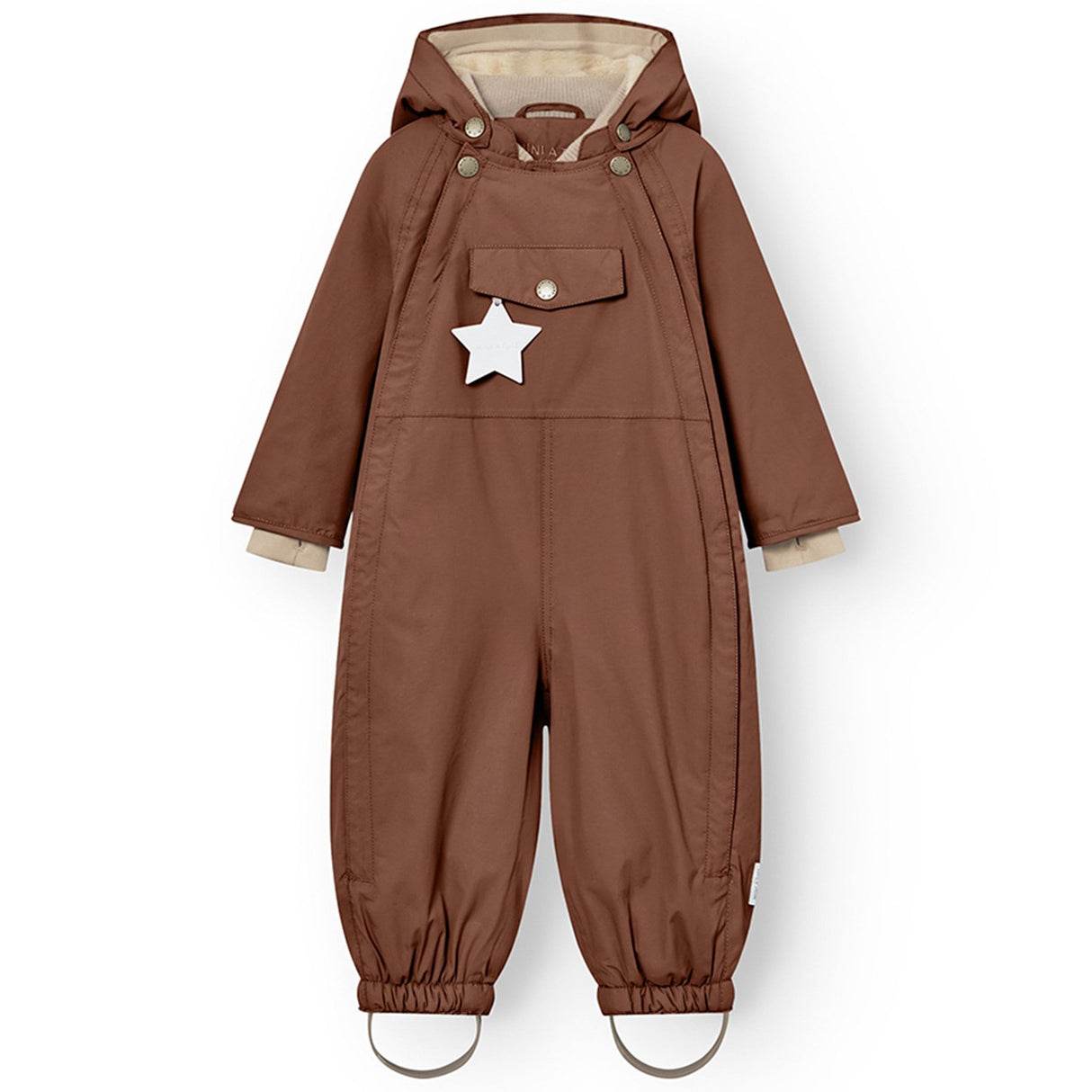 Mini A ture Rootbeer brown Wisti Fleece Snowsuit