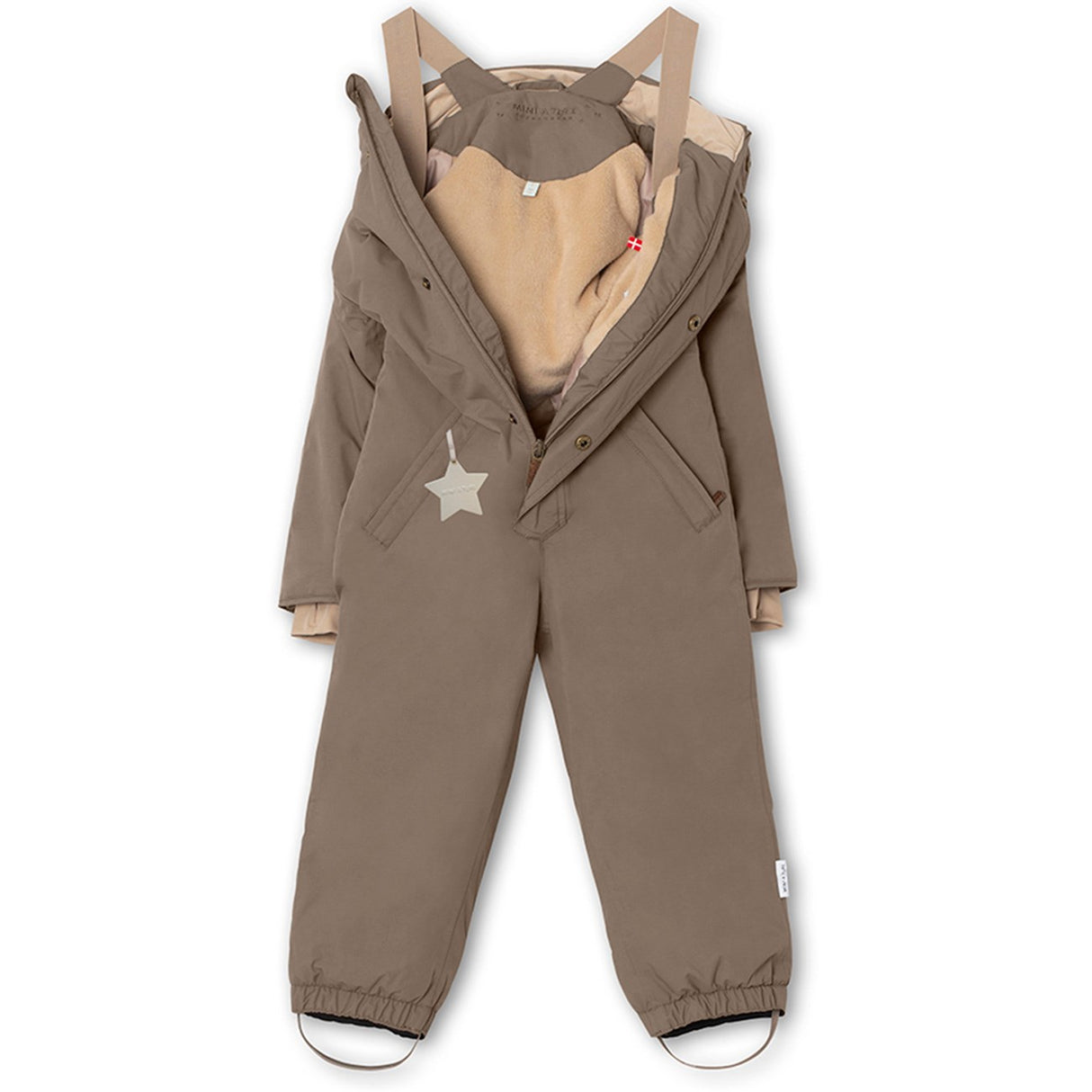 Mini A ture Morel grey Wanni Fleece Snowsuit