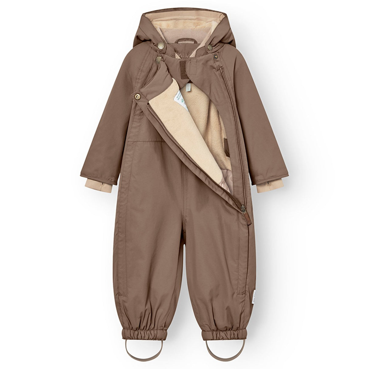 Mini A ture Morel grey Wisti Fleece Snowsuit