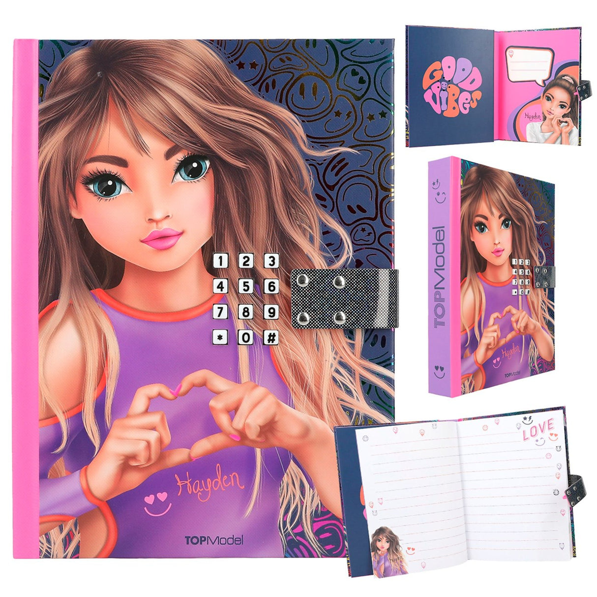 TOPModel Diary m/kode And musik NIGHT LIGHT