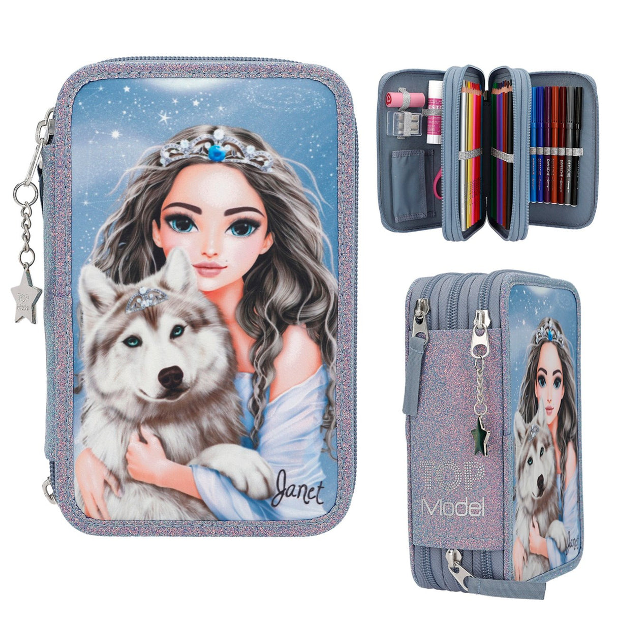 TOPModel Trippel Pencil Case WOLF