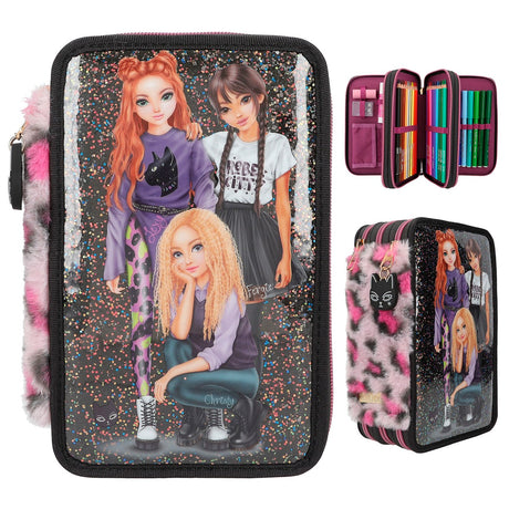 TOPModel Trippel Pencil Case REBEL KITTY