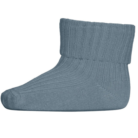 Mp Danmark Cotton Rib Baby Socks Provincial Blue