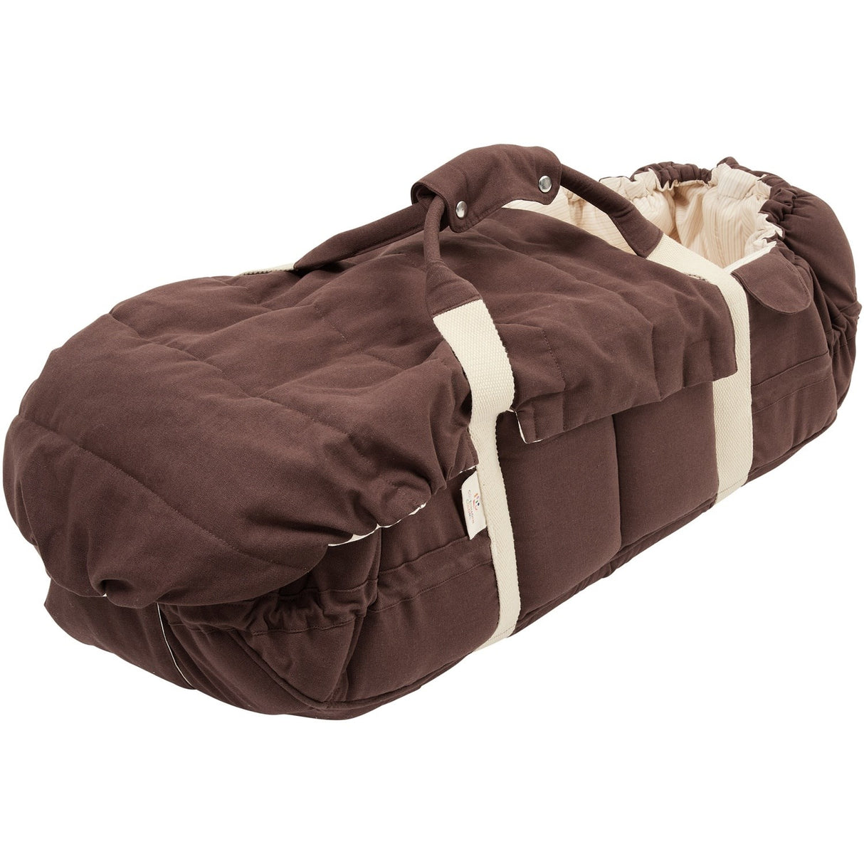 COPENHAGEN COLORS Brown With Cream Solid Stripe Organic Multifunctional Babylift Vol. 2